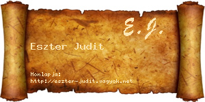 Eszter Judit névjegykártya